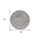 8' Ivory Round Hand Tufted Area Rug - Homeroots