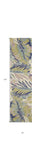 10' Ivory Pink and Green Wool Tropical Botanical Hand Tufted Runner Rug - Homeroots