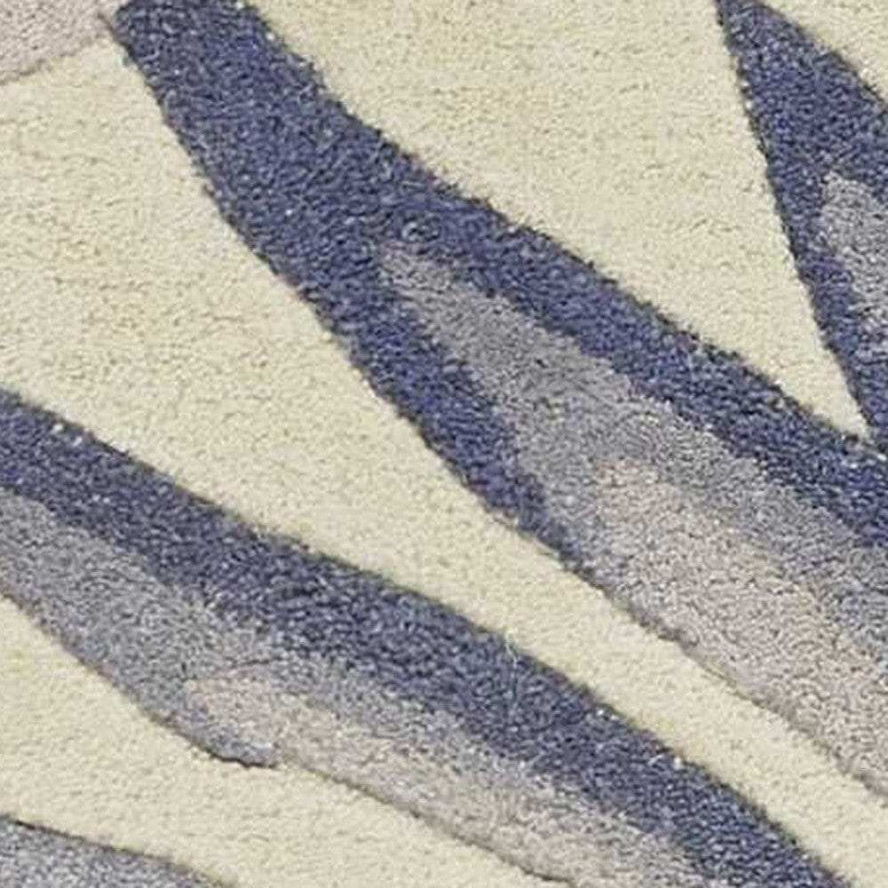 10' Ivory Pink and Green Wool Tropical Botanical Hand Tufted Runner Rug - Homeroots - Flyclothing LLC