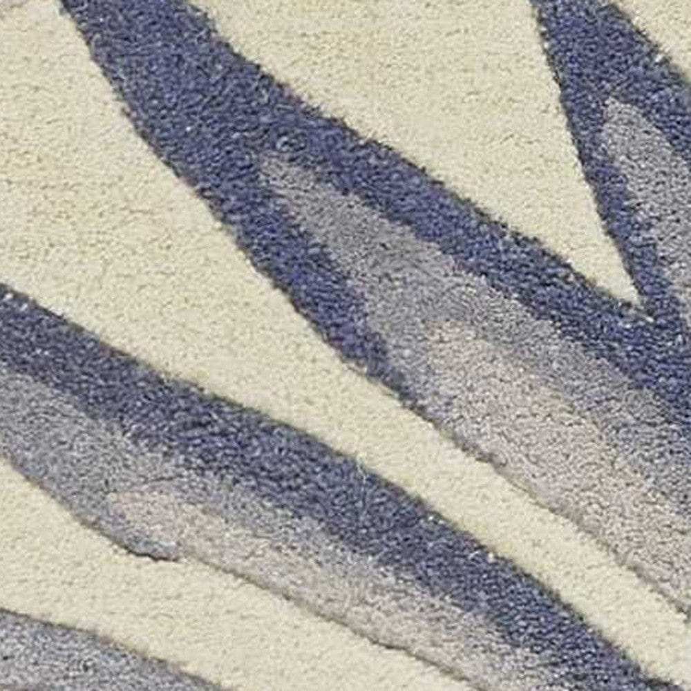 10' Ivory Pink and Green Wool Tropical Botanical Hand Tufted Runner Rug - Homeroots - Flyclothing LLC