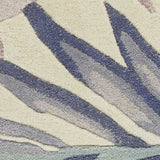 10' Ivory Pink and Green Wool Tropical Botanical Hand Tufted Runner Rug - Homeroots - Flyclothing LLC