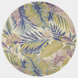 3' X 5' Pastel Tropical Leaves Wool Indoor Area Rug - Homeroots - Flyclothing LLC