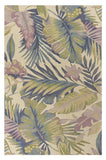 5' X 8' Pastel Ivory Hand Tufted Tropical Plants Indoor Area Rug - Homeroots