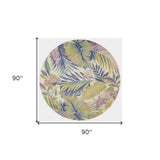 90 X 90 Pastel Wool Rug - Homeroots