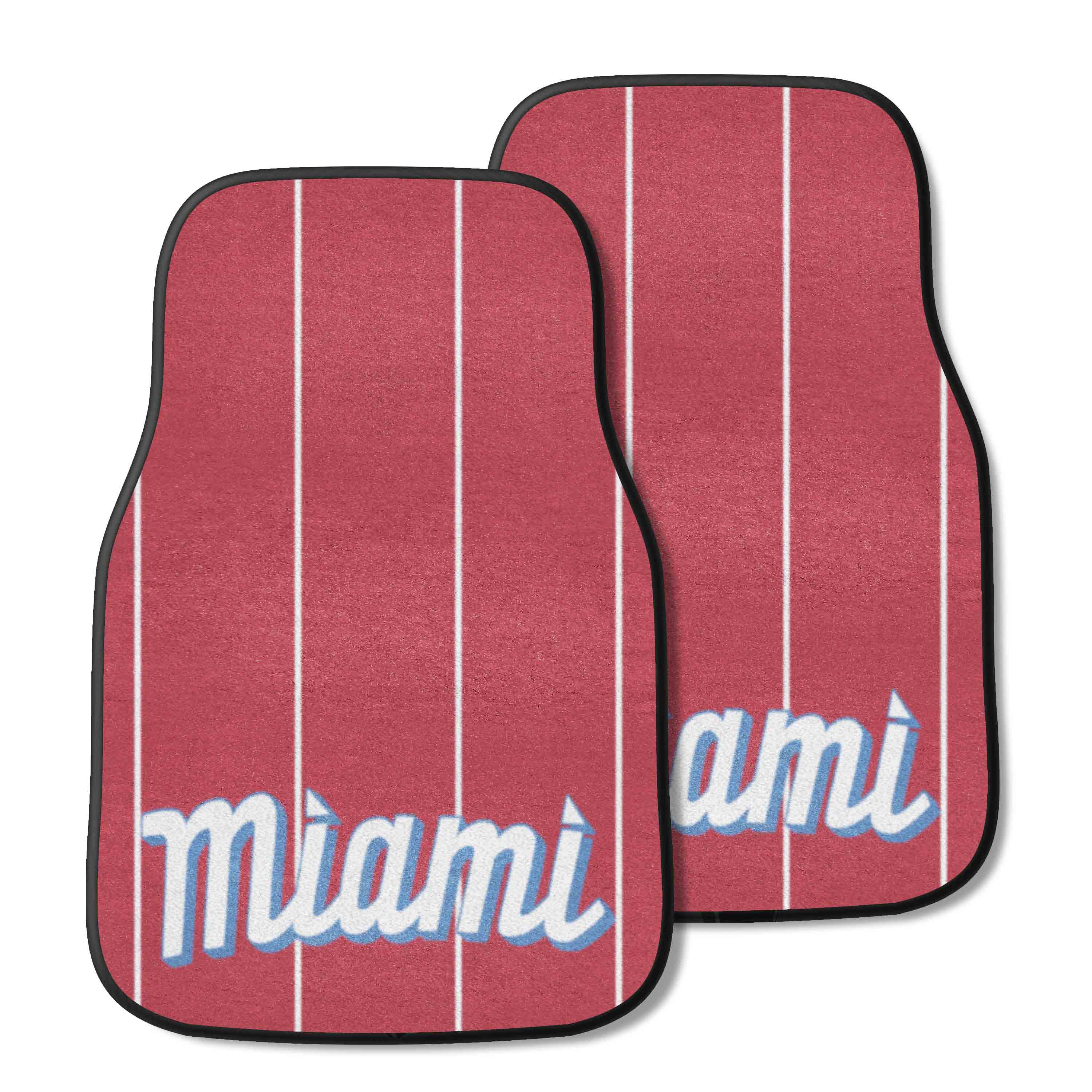 Miami Marlins Front Carpet Car Mat Set - 2 Pieces - Miami Marlins