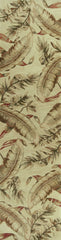 10' Ivory Hand Tufted Tropical Leaves Indoor Runner Rug - Homeroots