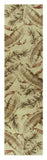 10' Ivory Hand Tufted Tropical Leaves Indoor Runner Rug - Homeroots