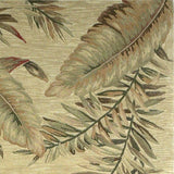 4' X 6' Ivory Hand Tufted Tropical Leaves Indoor Area Rug - Homeroots