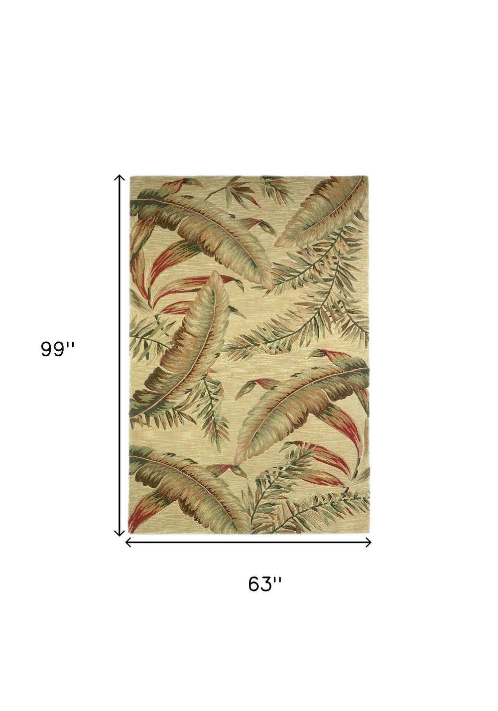 63 X 99 Ivory Wool Rug - Homeroots - Flyclothing LLC