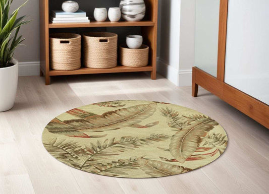 5' Ivory Round Wool Hand Tufted Area Rug - Homeroots - Flyclothing LLC
