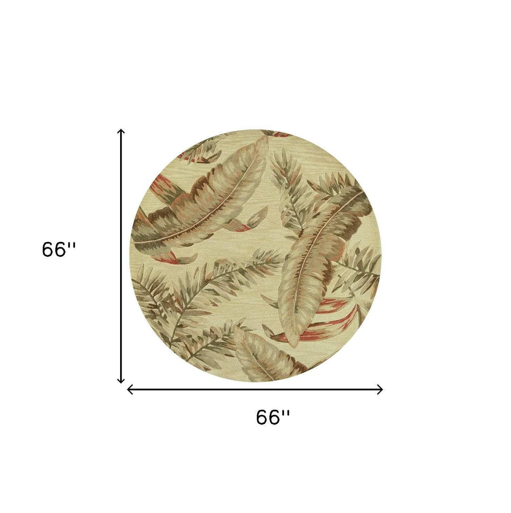 5' Ivory Round Wool Hand Tufted Area Rug - Homeroots - Flyclothing LLC