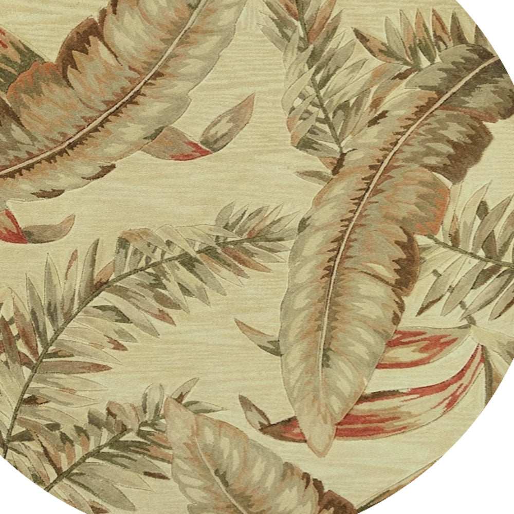 5' Ivory Round Wool Hand Tufted Area Rug - Homeroots - Flyclothing LLC