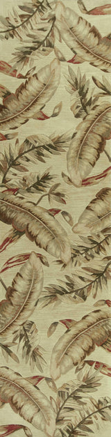 8' Ivory Hand Tufted Tropical Leaves Round Indoor Area Rug - Homeroots - Flyclothing LLC