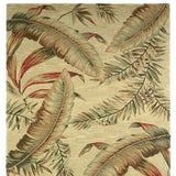 8' X 10' Ivory Hand Tufted Tropical Leaves Indoor Area Rug - Homeroots - Flyclothing LLC