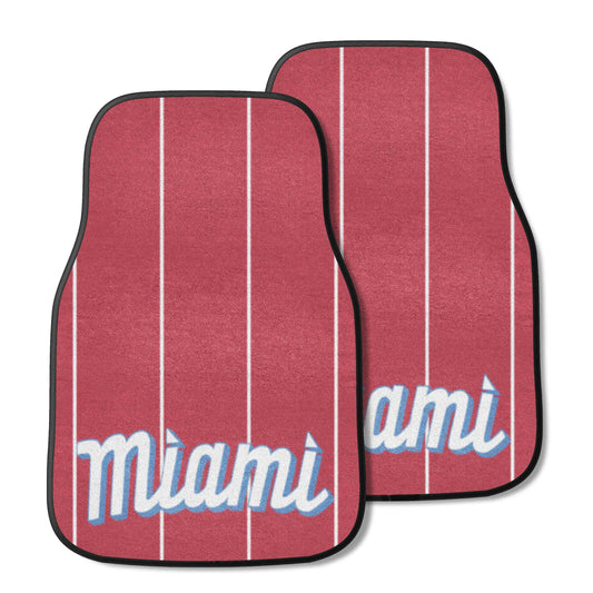 Miami Marlins Front Carpet Car Mat Set - 2 Pieces - Miami Marlins