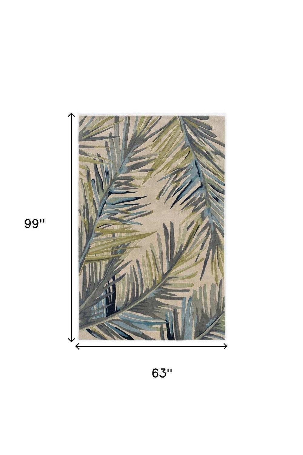 63 X 99 Ivory Wool Rug - Homeroots - Flyclothing LLC