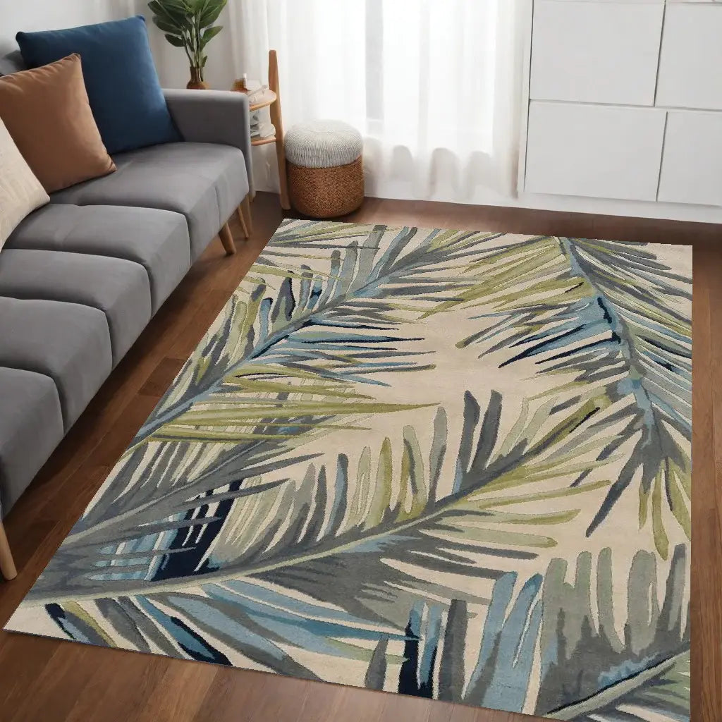 63 X 99 Ivory Wool Rug - Homeroots - Flyclothing LLC