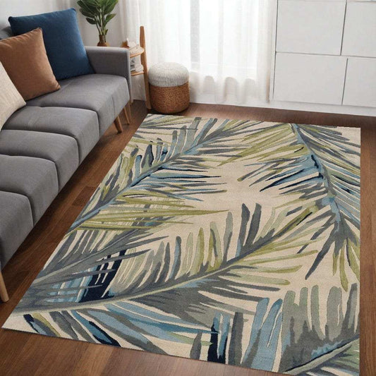 63 X 99 Ivory Wool Rug - Homeroots - Flyclothing LLC