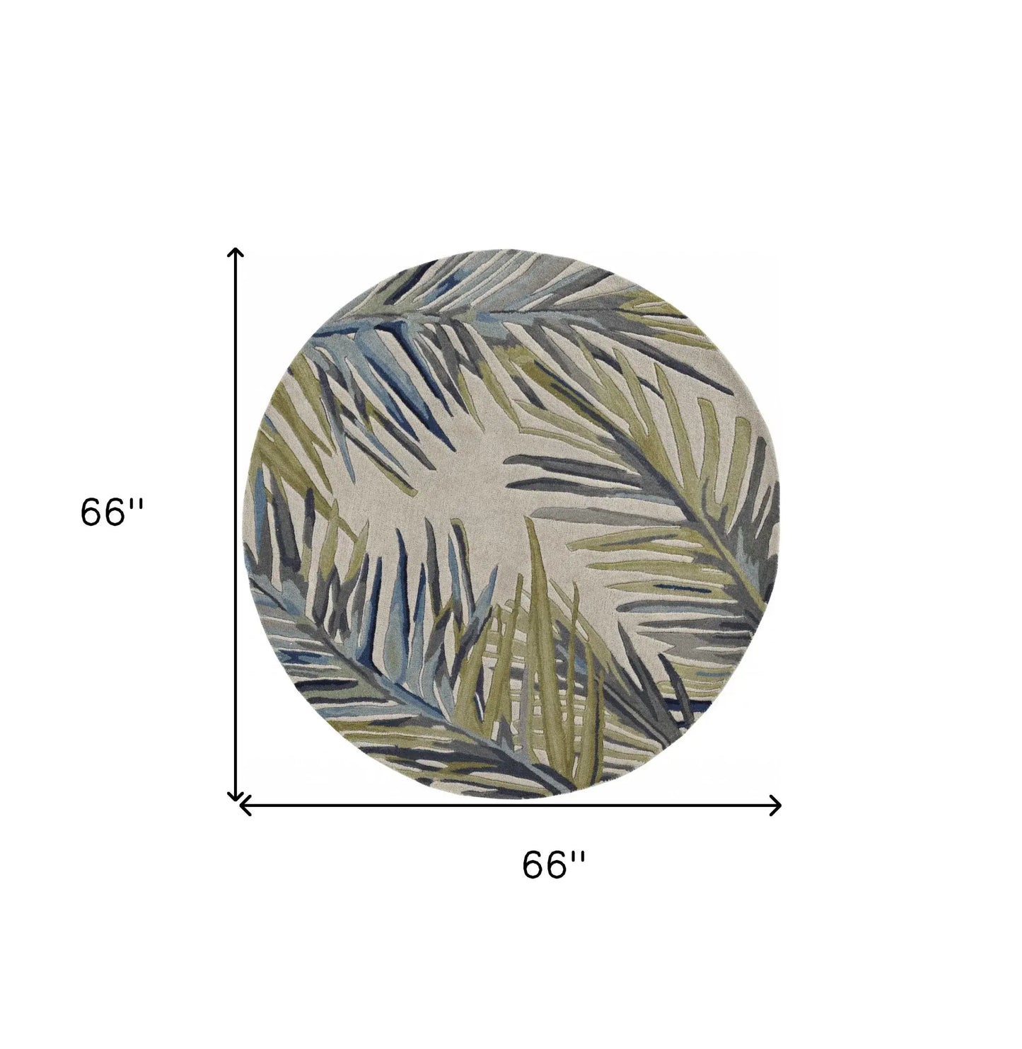 5' Ivory Round Wool Hand Tufted Area Rug - Homeroots - Flyclothing LLC