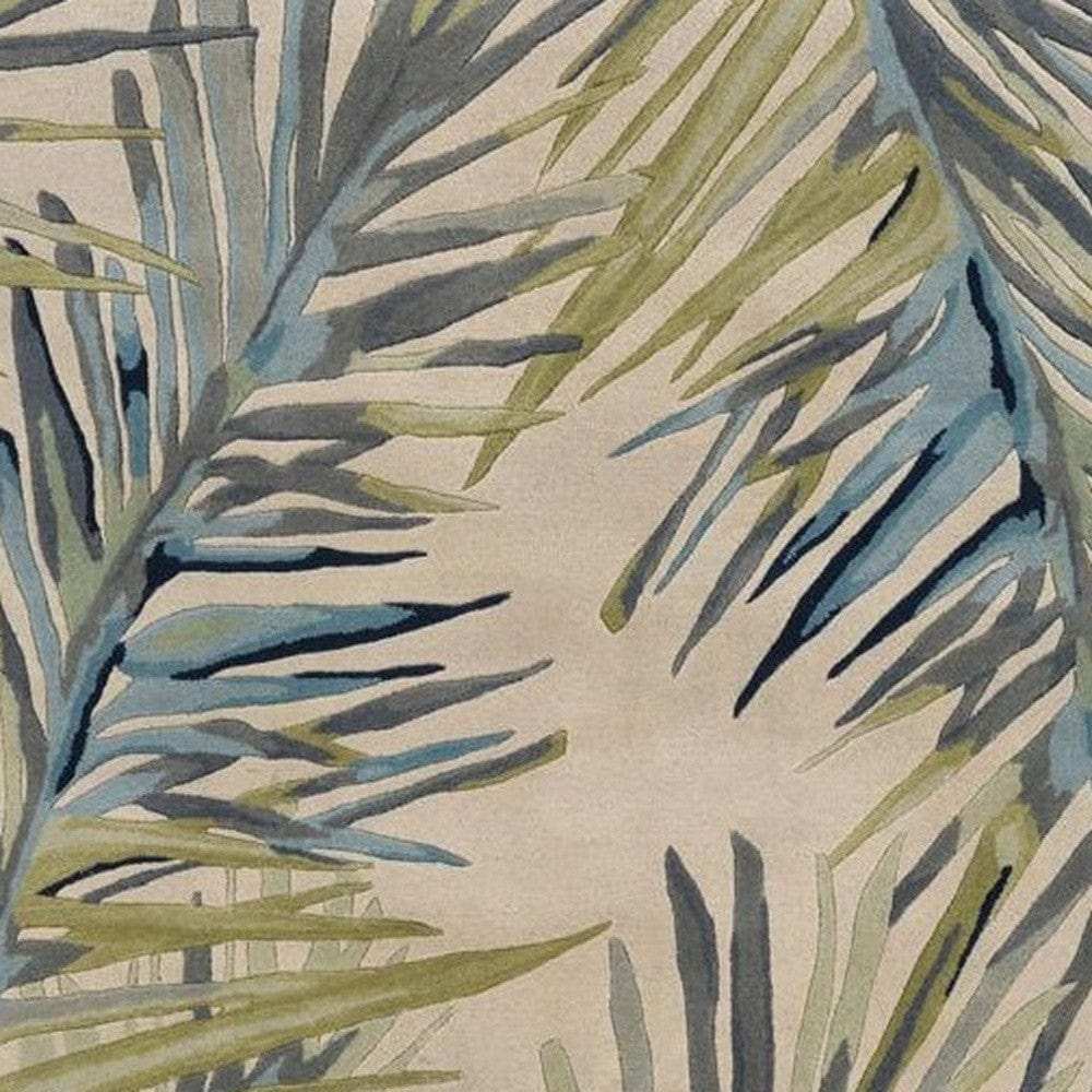 8' X 10' Ivory Hand Tufted Tropical Palms Indoor Area Rug - Homeroots - Flyclothing LLC