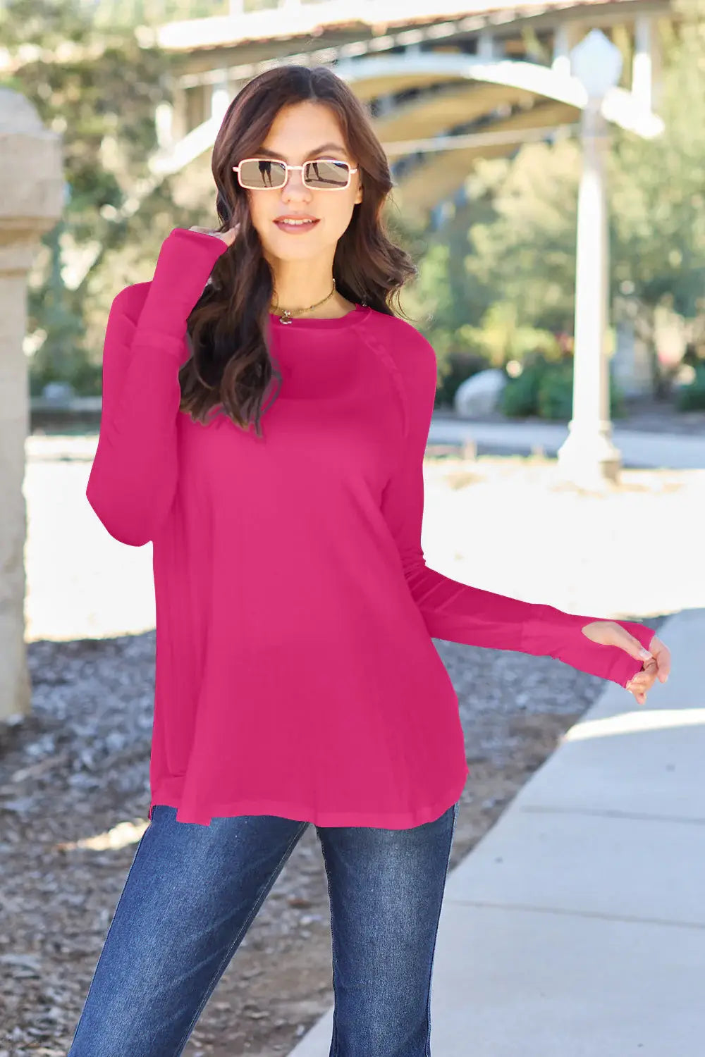 Basic Bae Full Size Round Neck Long Sleeve T-Shirt - ShopBasicbae - Flyclothing LLC