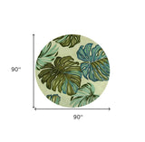 8' Ivory Round Wool Hand Tufted Area Rug - Homeroots