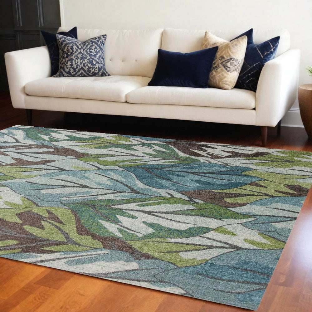8' X 11' Blue Area Rug - Homeroots