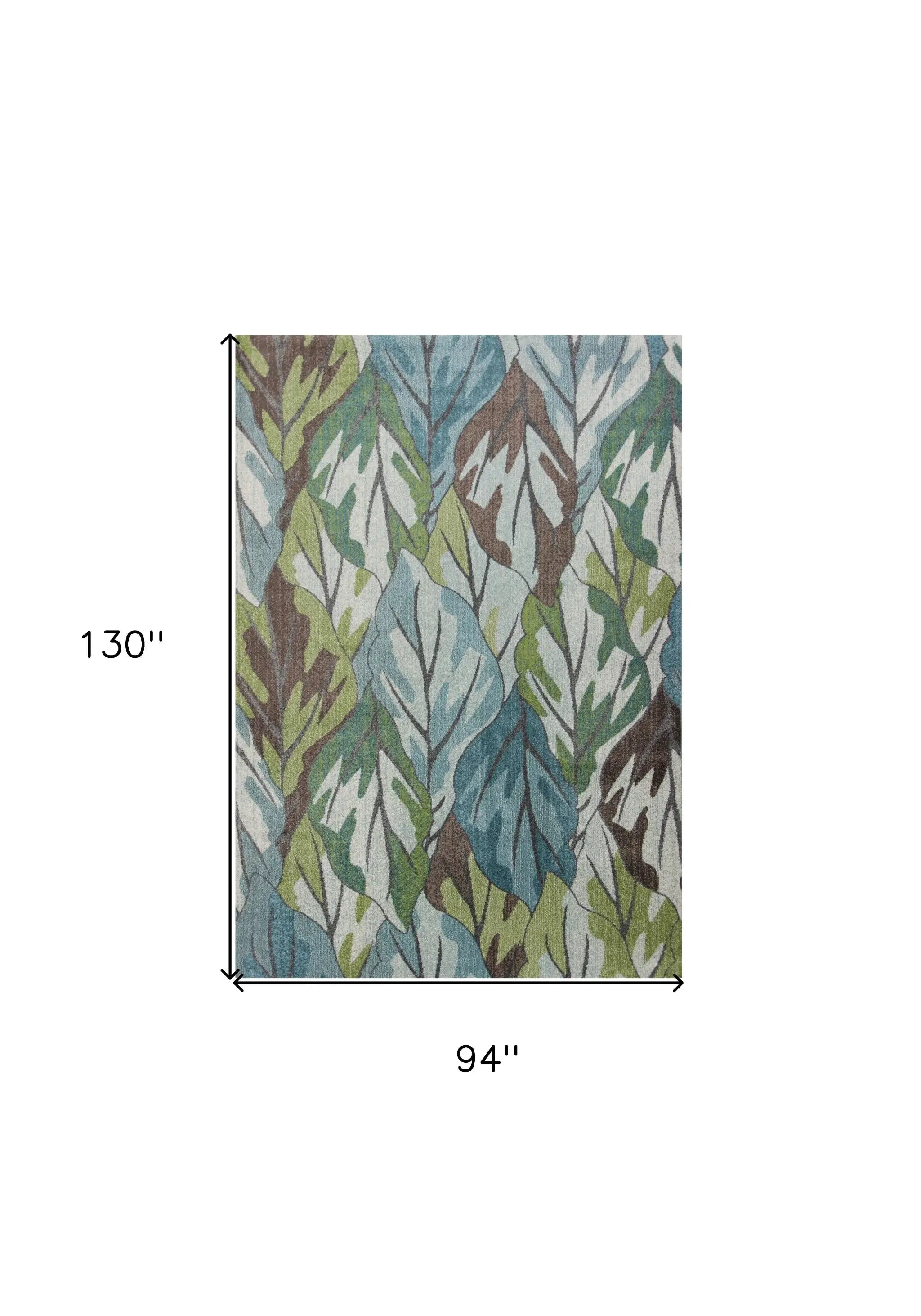8' X 11' Blue Area Rug - Homeroots - Flyclothing LLC
