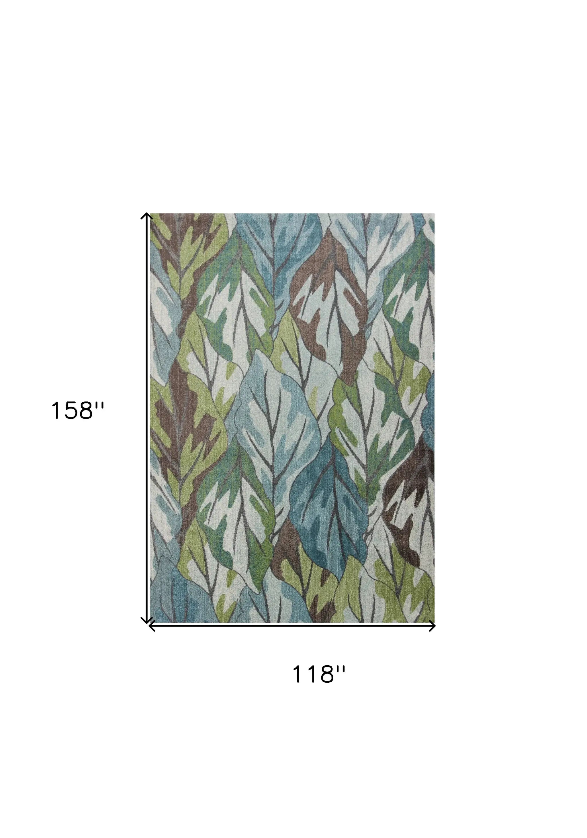 10' X 13' Blue Area Rug - Homeroots - Flyclothing LLC