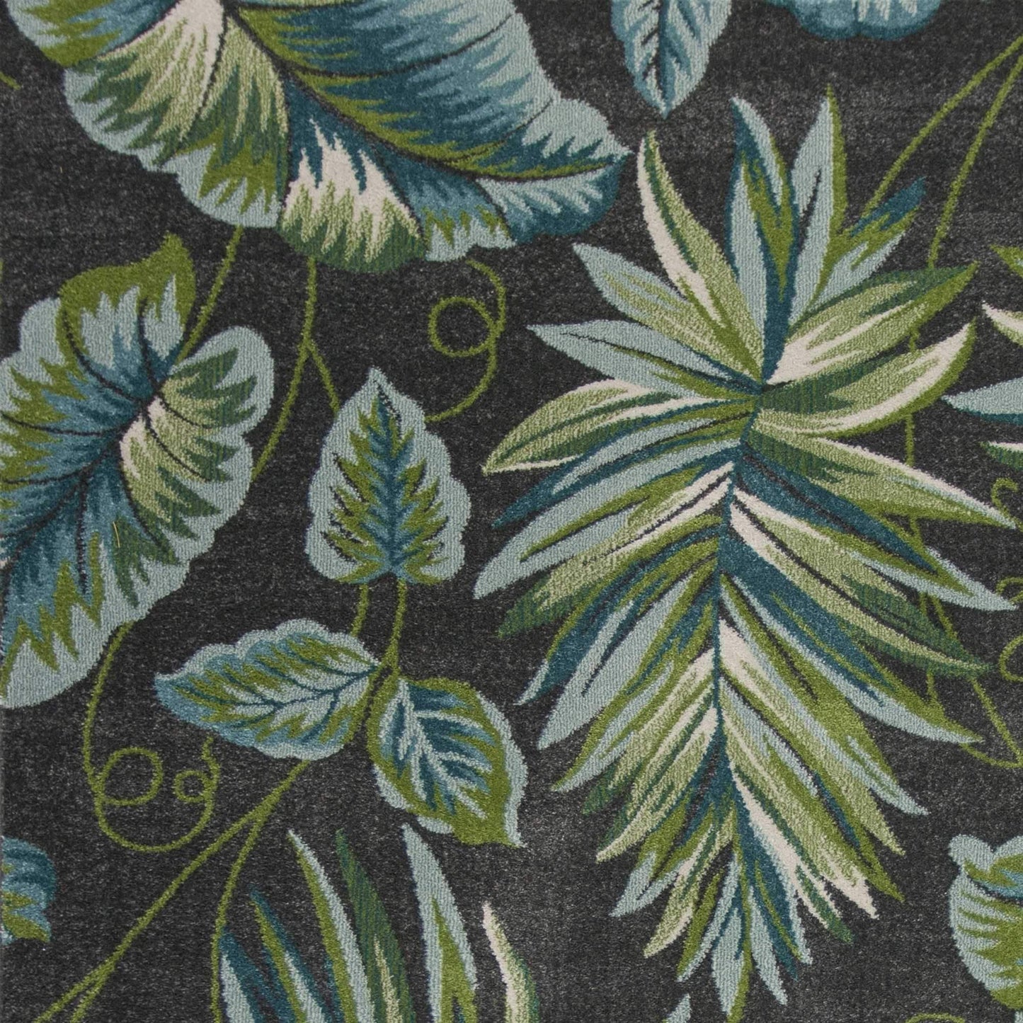 3' X 5' Grey Floral Polypropylene Rug - Homeroots - Flyclothing LLC