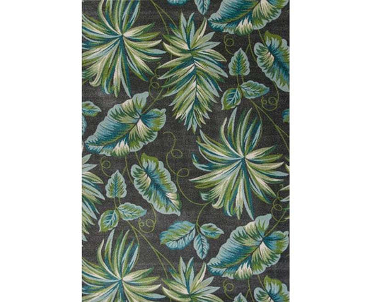 3' X 5' Grey Floral Polypropylene Rug - Homeroots - Flyclothing LLC