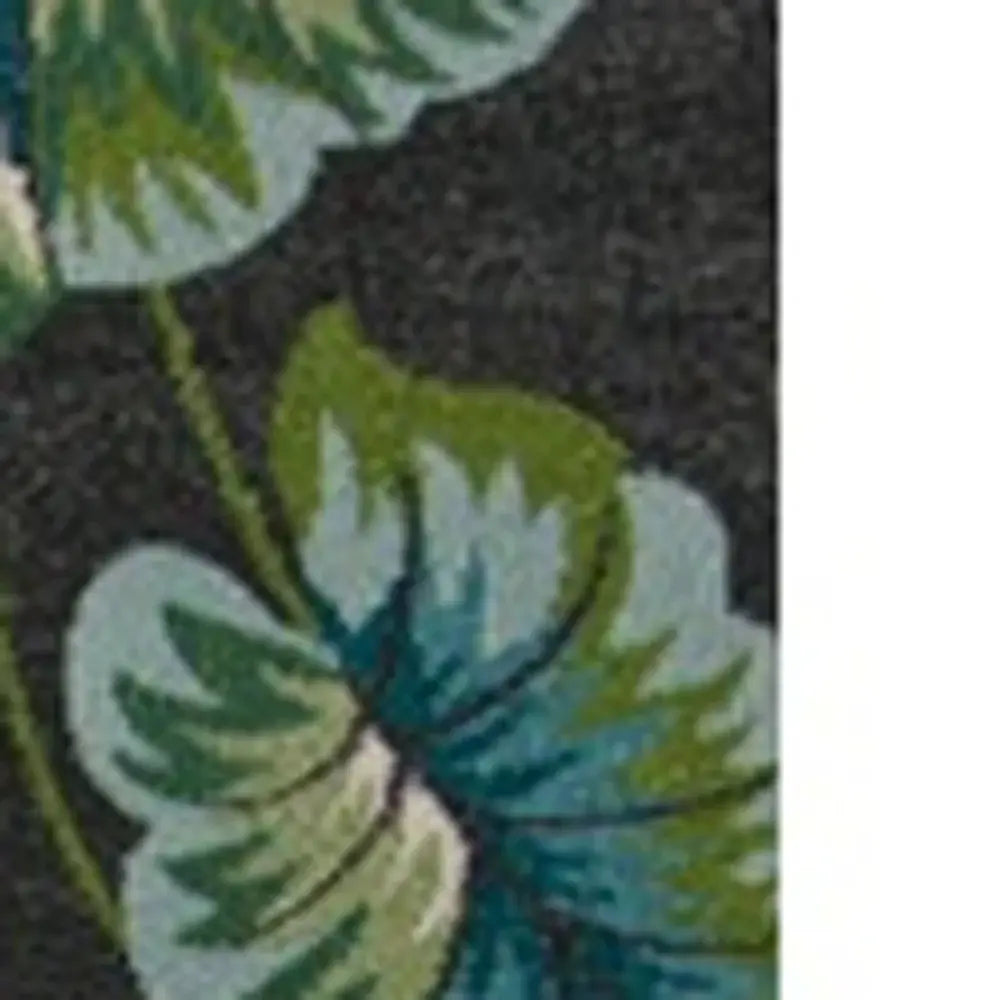 3' X 5' Grey Floral Polypropylene Rug - Homeroots - Flyclothing LLC