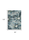 8' X 11' Teal Area Rug - Homeroots
