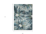 118 X 158 Teal Polypropylene Rug - Homeroots