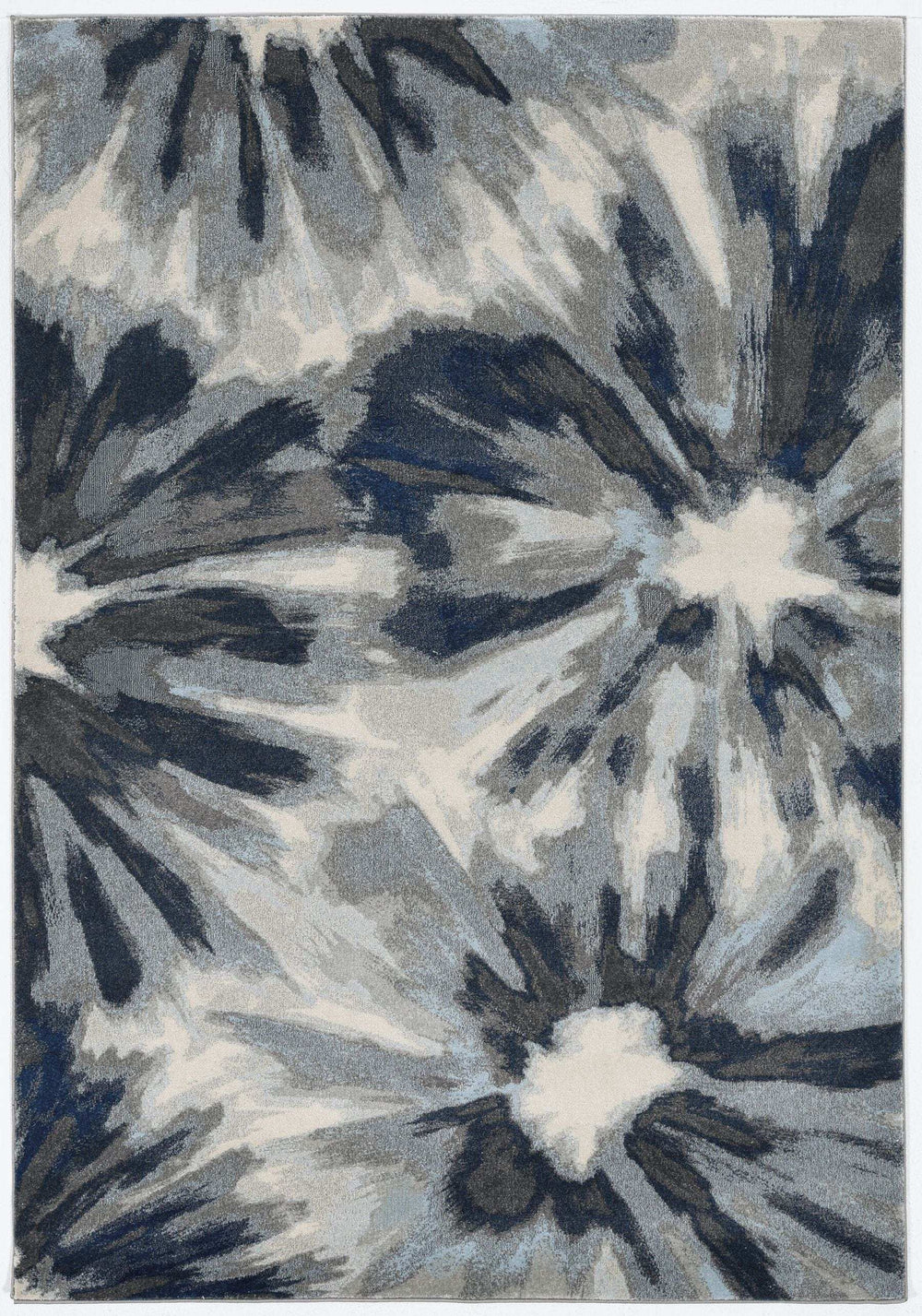 3' X 5' Ivory and Blue Floral Area Rug - Homeroots - Flyclothing LLC