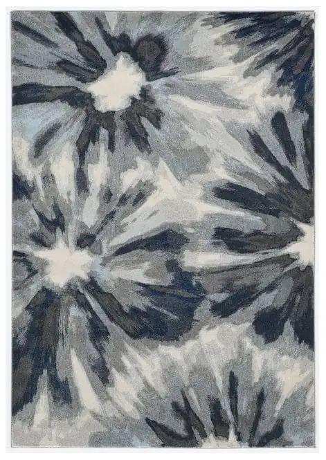 8' X 11' Ivory Blue Machine Woven Oversized Floral Indoor Area Rug - Homeroots - Flyclothing LLC
