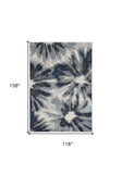 10' X 13' Ivory Blue Area Rug - Homeroots