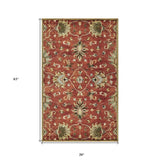 3' X 5' Sienna Medallion Vines Wool Rug - Homeroots - Flyclothing LLC