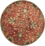 6' Orange Round Wool Hand Tufted Area Rug - Homeroots - Flyclothing LLC