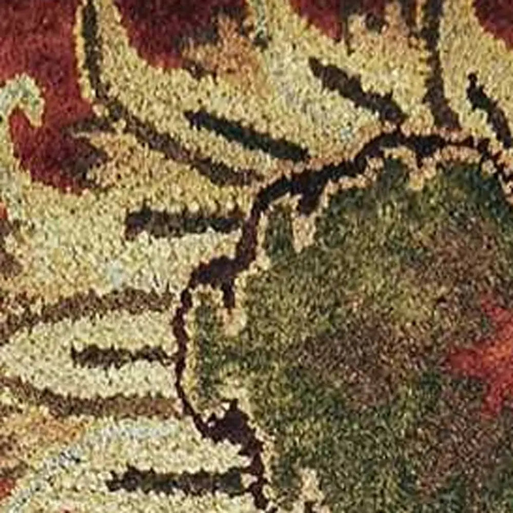 9' X 13' Sienna Orange Hand Tufted Traditional Floral Allover Indoor Area Rug - Homeroots - Flyclothing LLC