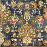 8' X 11' Navy Blue Hand Tufted Traditional Floral Indoor Area Rug - Homeroots - Flyclothing LLC