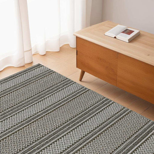 4' X 6' Gray Striped Area Rug - Homeroots - Flyclothing LLC