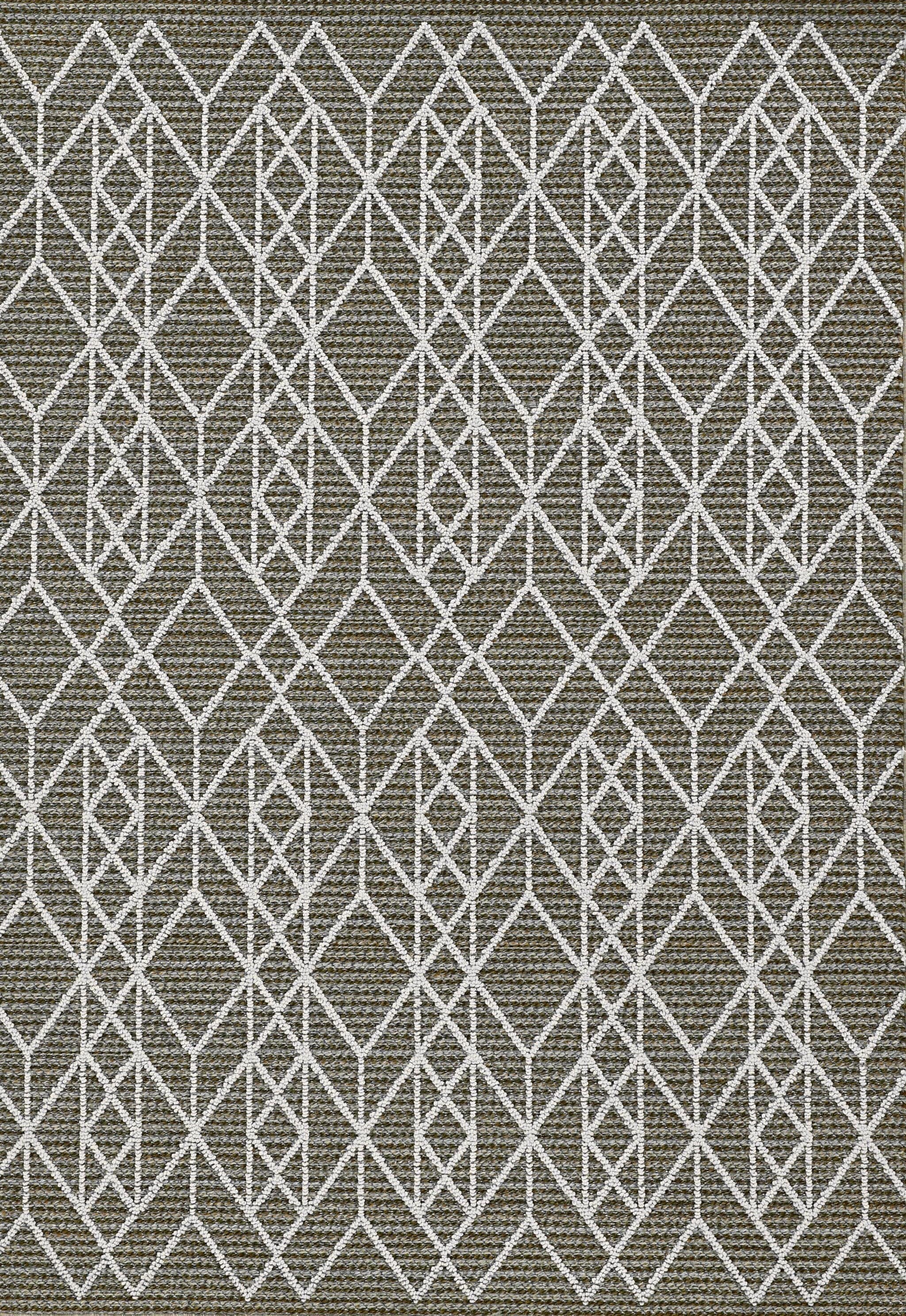 7' X 9' Gray Geometric Indoor Outdoor Area Rug