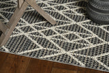 8' X 10' Gray Geometric Indoor Outdoor Area Rug - Homeroots