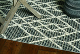 10' X 13' Gray Geometric Indoor Outdoor Area Rug - Homeroots