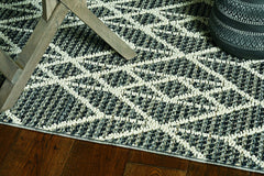 10' X 13' Gray Geometric Indoor Outdoor Area Rug - Homeroots
