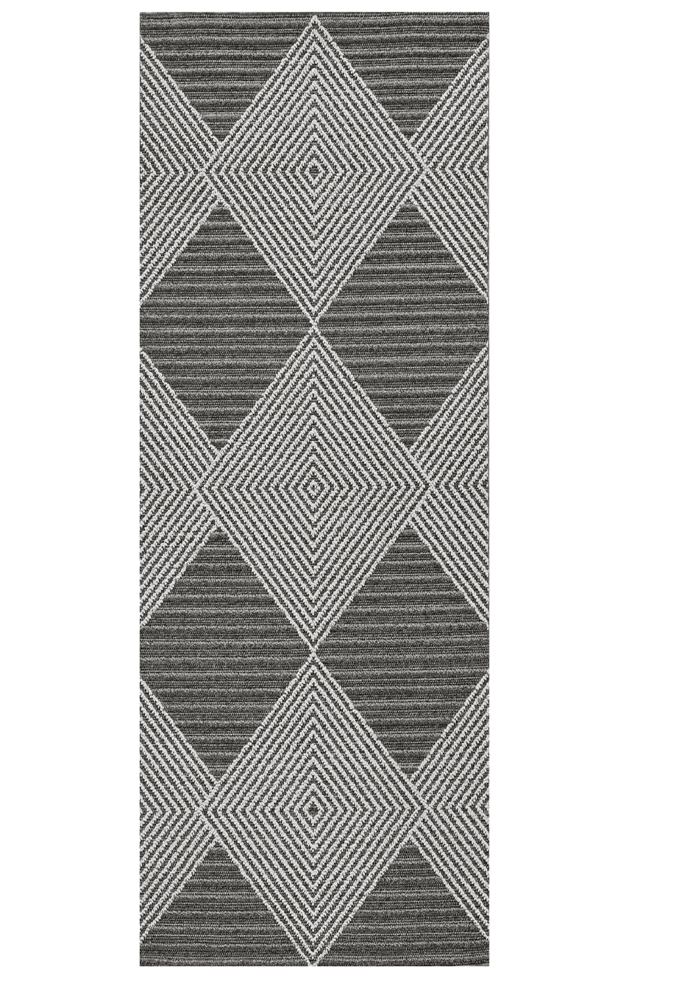 3' X 8' Gray Geometric Indoor Outdoor Area Rug - Homeroots - Flyclothing LLC