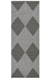 3' X 8' Gray Geometric Indoor Outdoor Area Rug - Homeroots