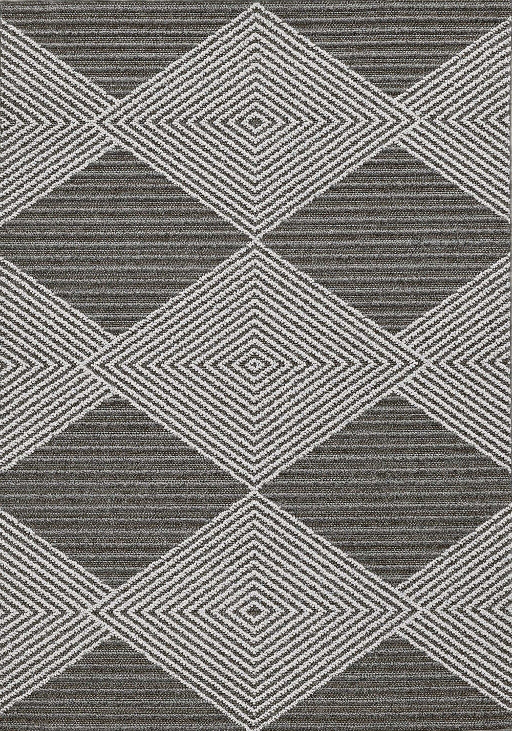 3' X 8' Gray Geometric Indoor Outdoor Area Rug - Homeroots - Flyclothing LLC