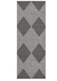 3' X 8' Gray Geometric Indoor Outdoor Area Rug - Homeroots